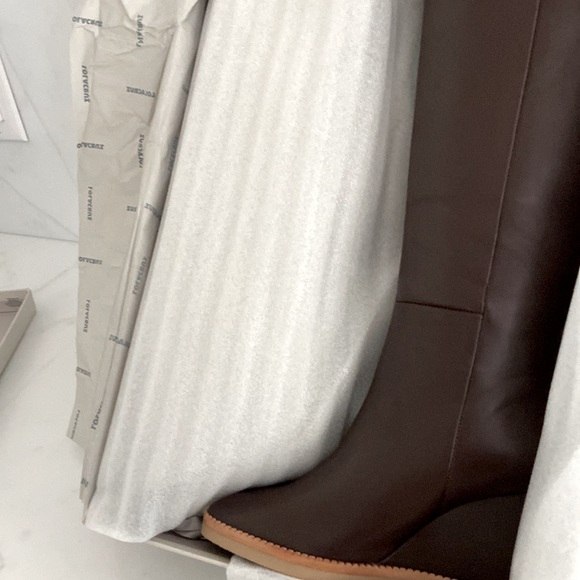 NWT Lola Cruz Wine x Anthroplogie Wedge Alicia to The Knee Boots - Picture 7 of 13